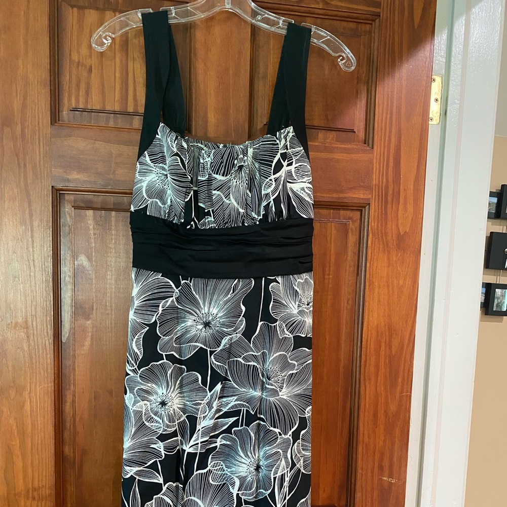 Cotton Summer Black and White Dress